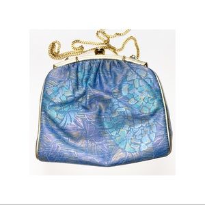 Vintage Barbara Bolan Blue Leather Chain Bag
